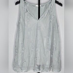 Maurices Sage Green Embroidered V-Neck Camisole